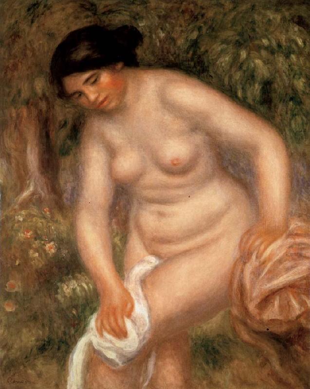 Pierre Renoir Bather Drying herself oil painting image